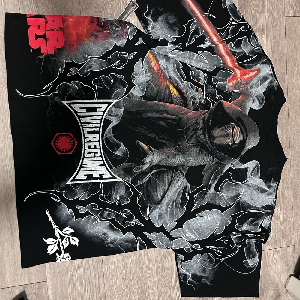 Star Wars Graphic Short-Sleeve Tee - Black with Red Emblem
